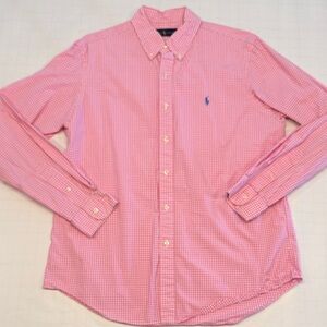 Ralph Lauren Pink Gingham Button-Down Shirt